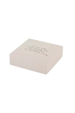 ZUSSS Keukenaccessoires*set van 6 onderzetters met tekst rood/wit