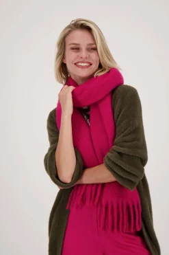 ZUSSS Sjaals & Accessoires*sjaal roze rood rozerood