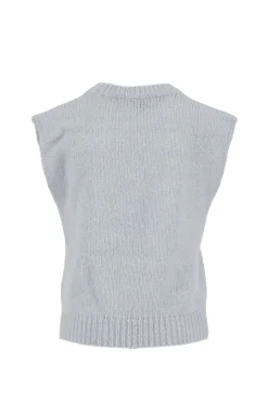 ZUSSS Truien*spencer met plooidetail zachtblauw