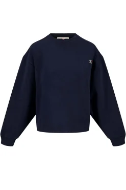 ZUSSS Truien*sweater met tekst donkerblauw