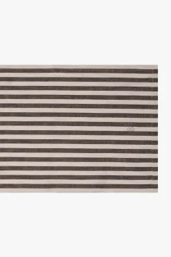 ZUSSS Keukentextiel*tafelloper strepen 50x250cm grafietgrijs