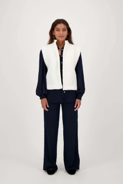 ZUSSS Vesten*teddy gilet creme