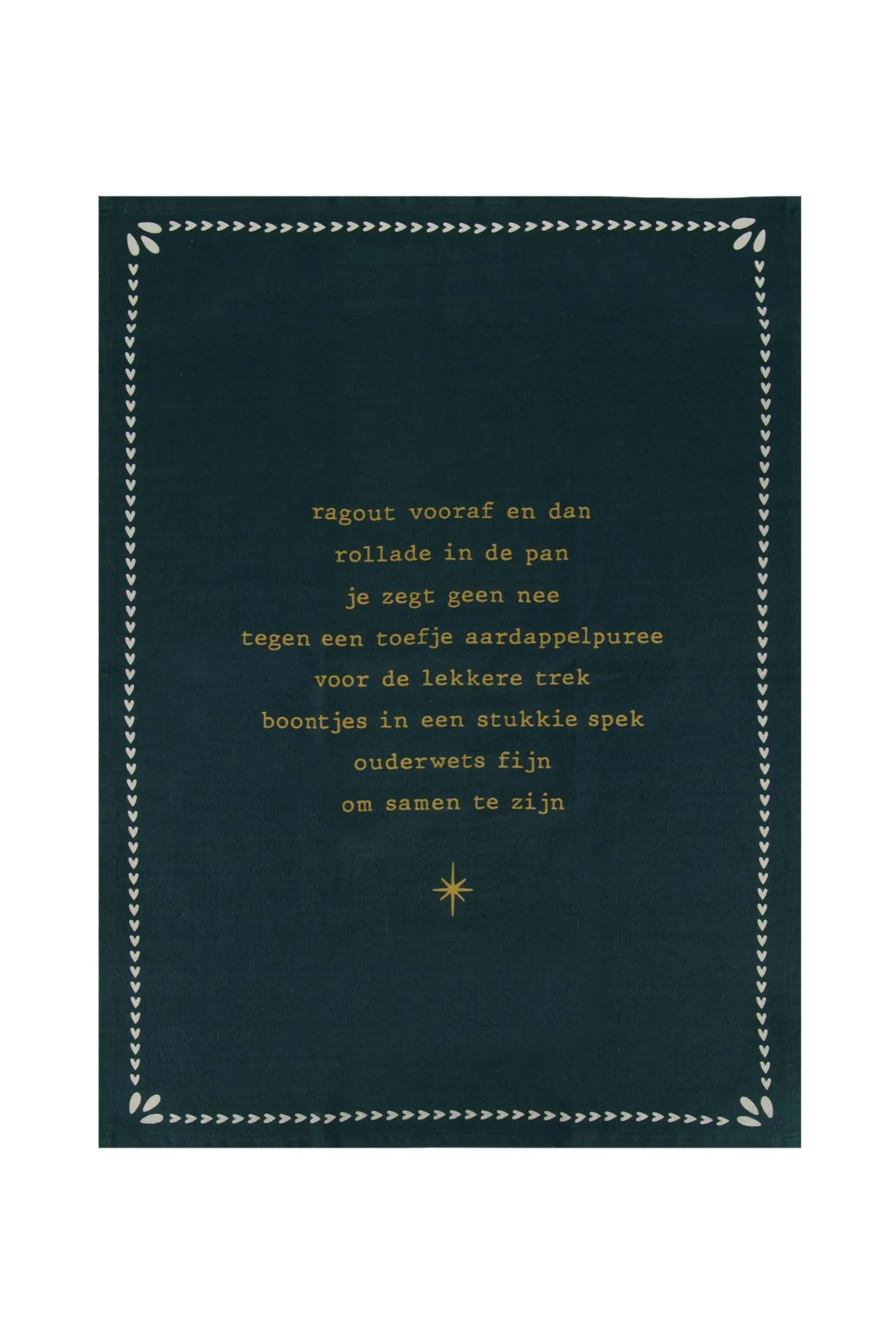 ZUSSS Keukentextiel*theedoek gedicht donkergroen