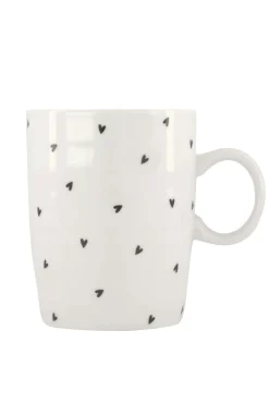 ZUSSS Servies*theemok hartjes wit/antracietgrijs
