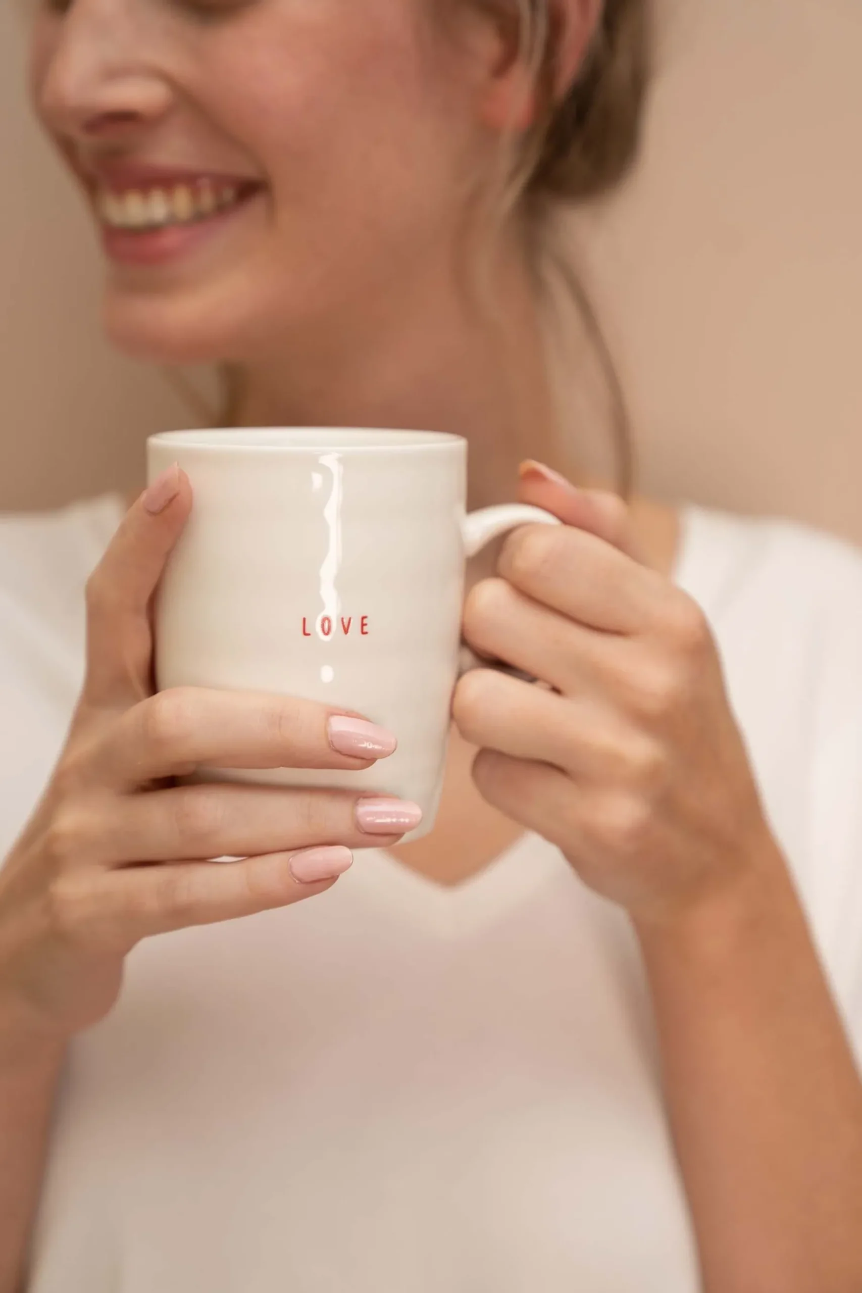 ZUSSS Servies*theemok love wit/rood