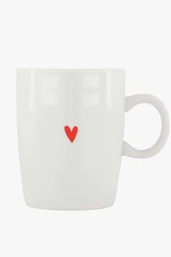 ZUSSS Servies*theemok met hartje rood wit