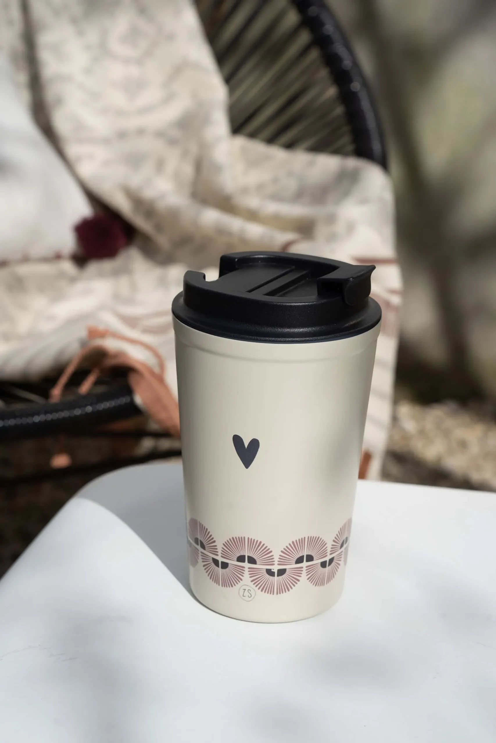 ZUSSS Keukenaccessoires*thermosbeker hartje zand