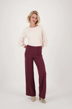 ZUSSS Truien*top met boothals zachtroze