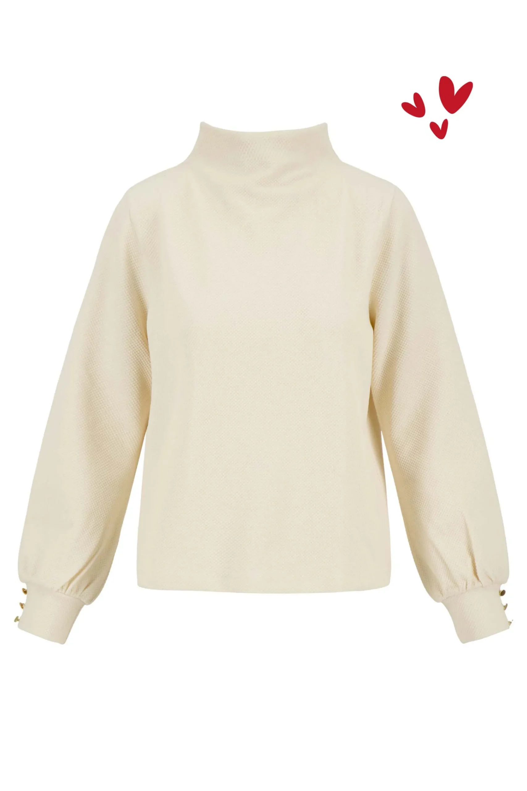 ZUSSS Tops*top met structuur creme