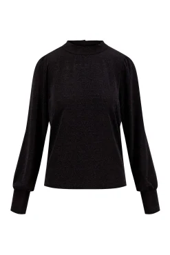 ZUSSS Tops*top met structuur zwart