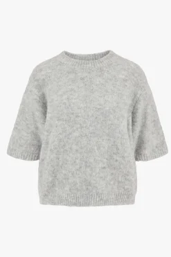 ZUSSS Truien*trui met boothals lichtgrijs