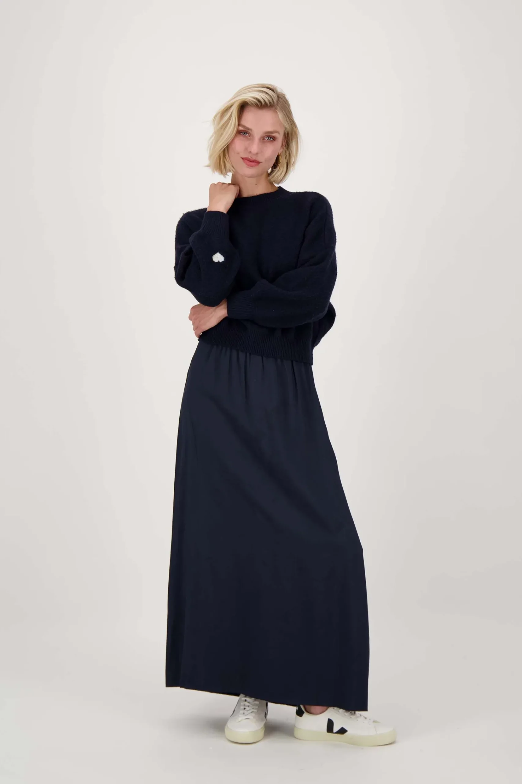 ZUSSS Truien*trui met hartje detail donkerblauw