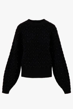 ZUSSS Truien*trui met kraaltjes zwart
