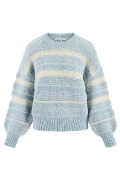ZUSSS Truien*trui met streep lichtblauw