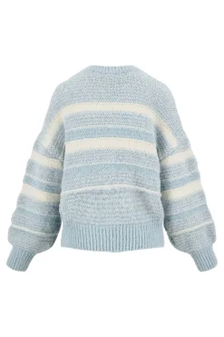 ZUSSS Truien*trui met streep lichtblauw