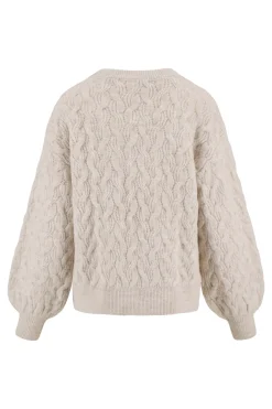 ZUSSS Truien*trui met structuur creme