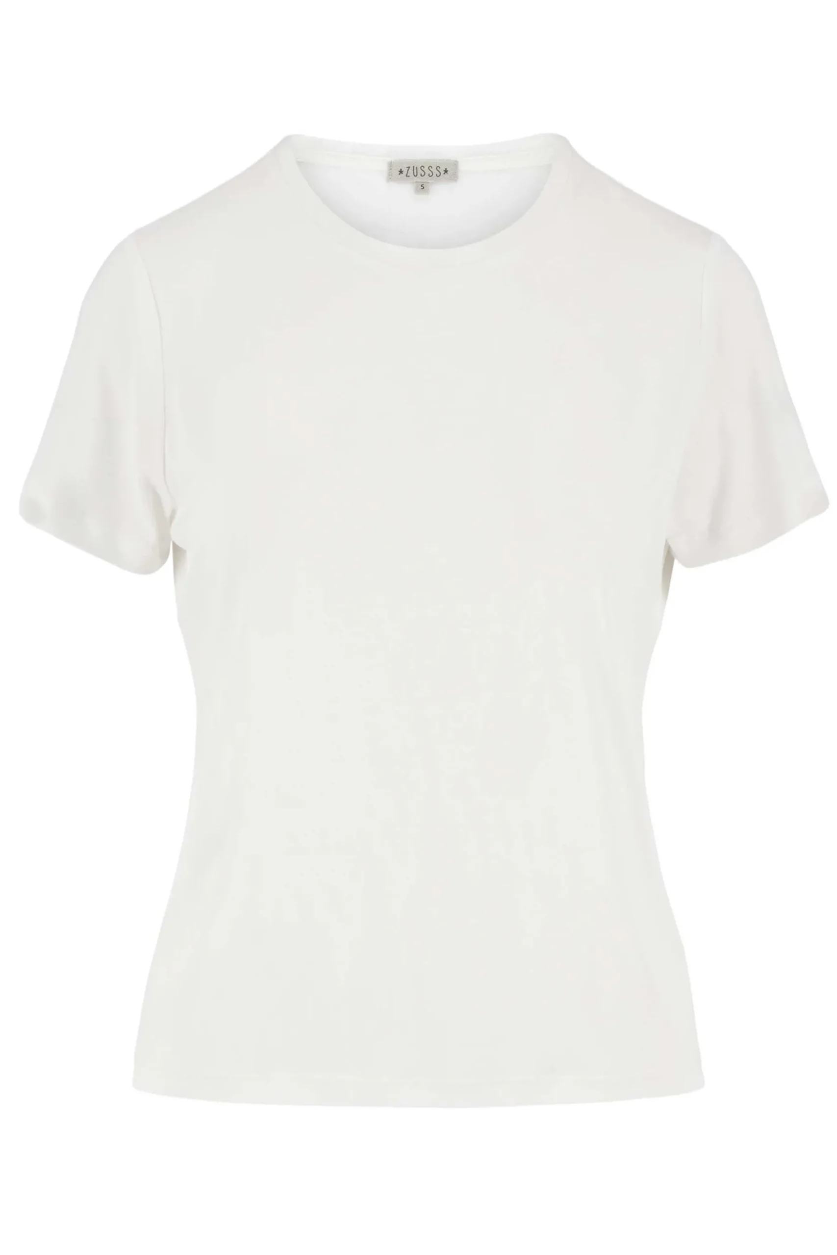 ZUSSS Tops*t-shirt met ronde hals wit