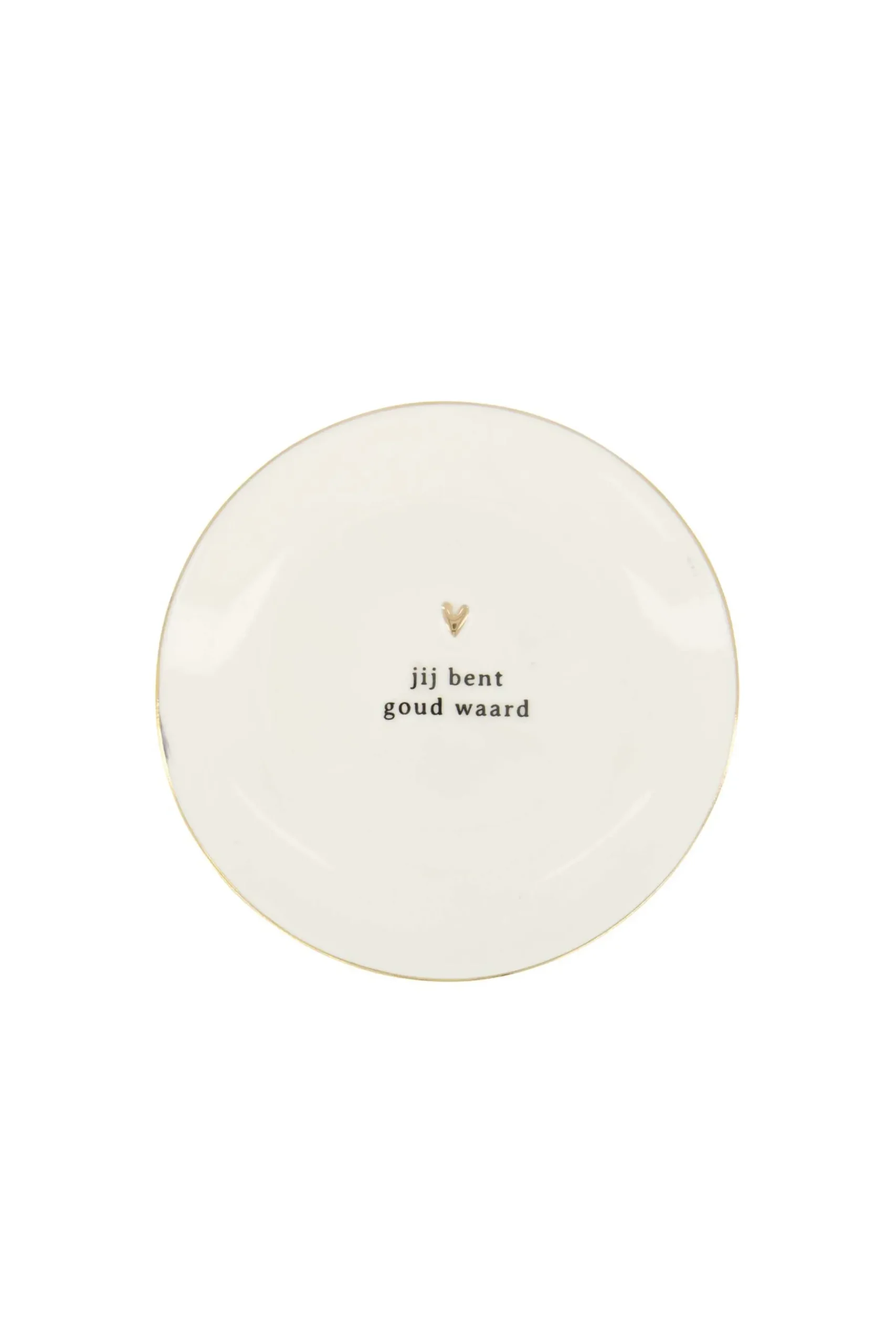 ZUSSS Overige Woonaccessoires*wandbordje goud hartje jij bent goud waard wit