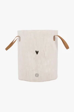 ZUSSS Bad*wasmand klavertje S zand/antraciet