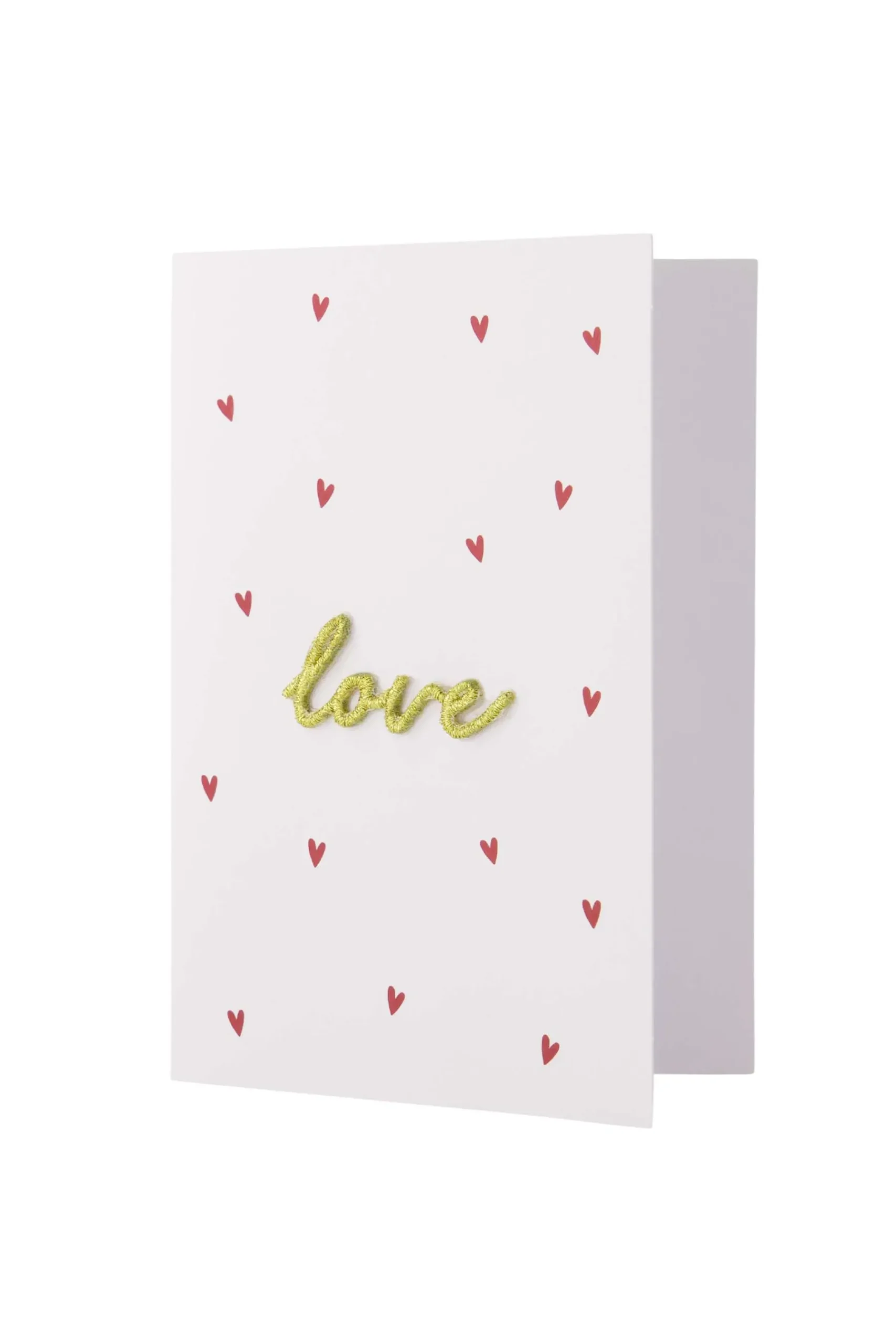 ZUSSS Kaartjes*wenskaart love strijkembleem goud/wit/rood