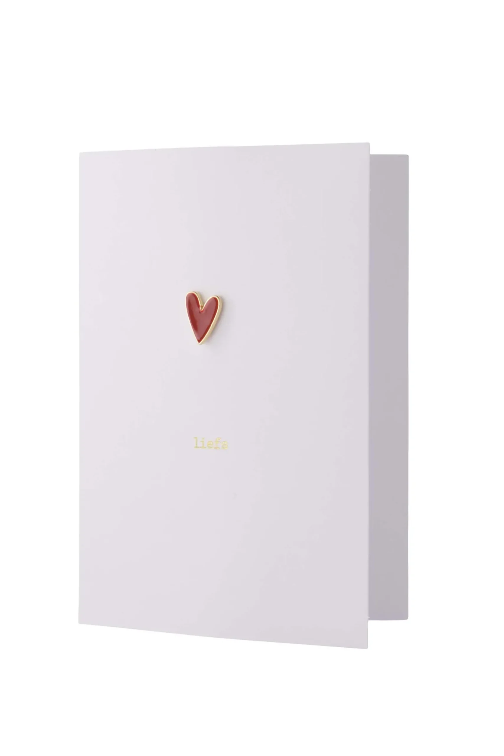 ZUSSS Kaartjes*wenskaart met broche liefs wit