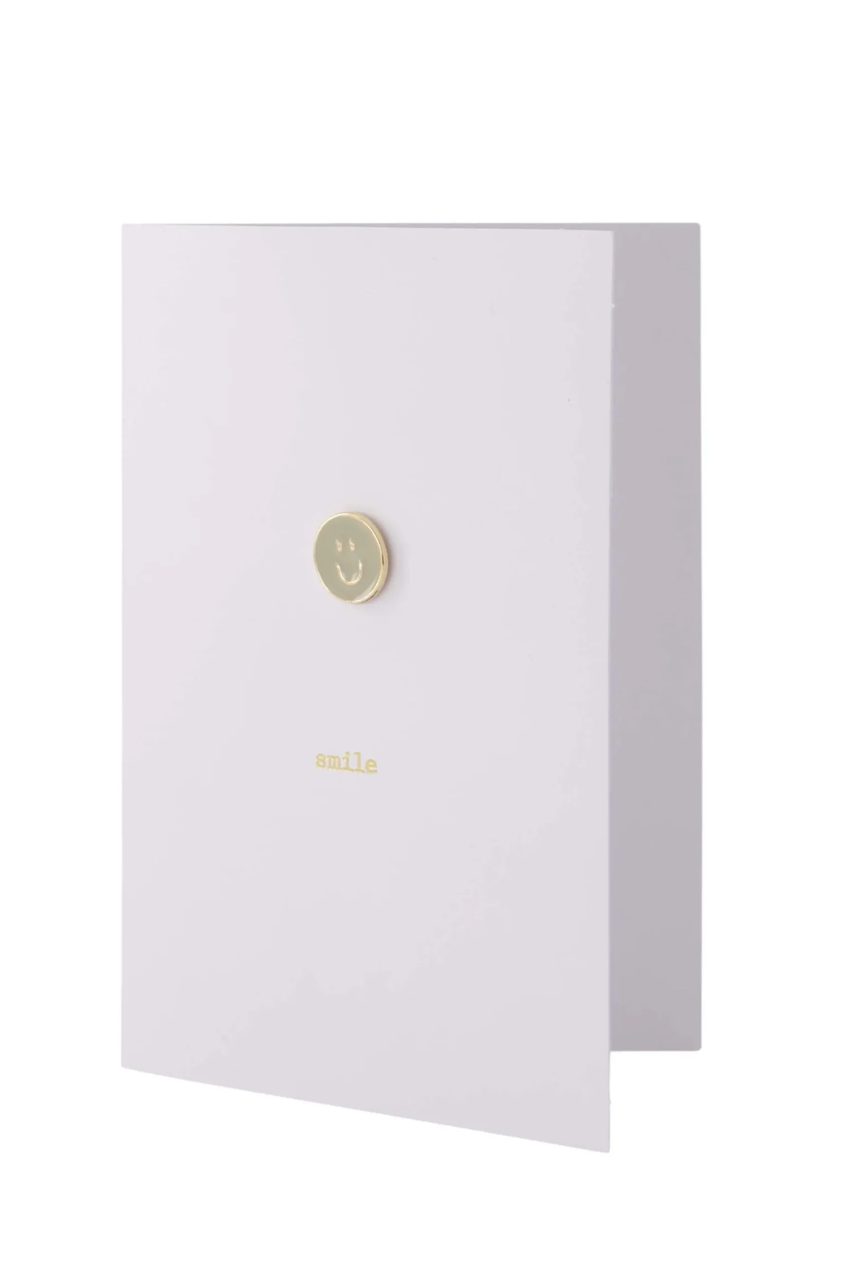 ZUSSS Kaartjes*wenskaart met broche smile wit