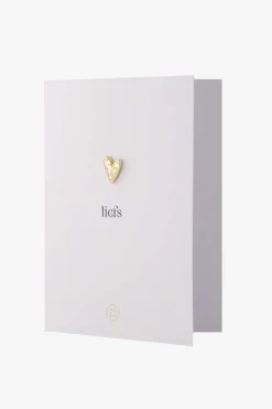 ZUSSS Kaartjes*wenskaart met broche hartje wit