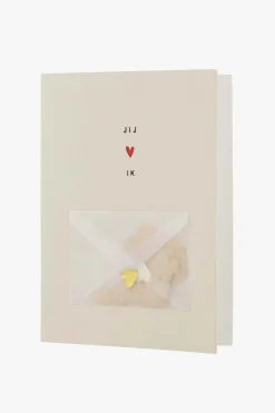 ZUSSS Kaartjes*wenskaart met envelopje jij & ik zand