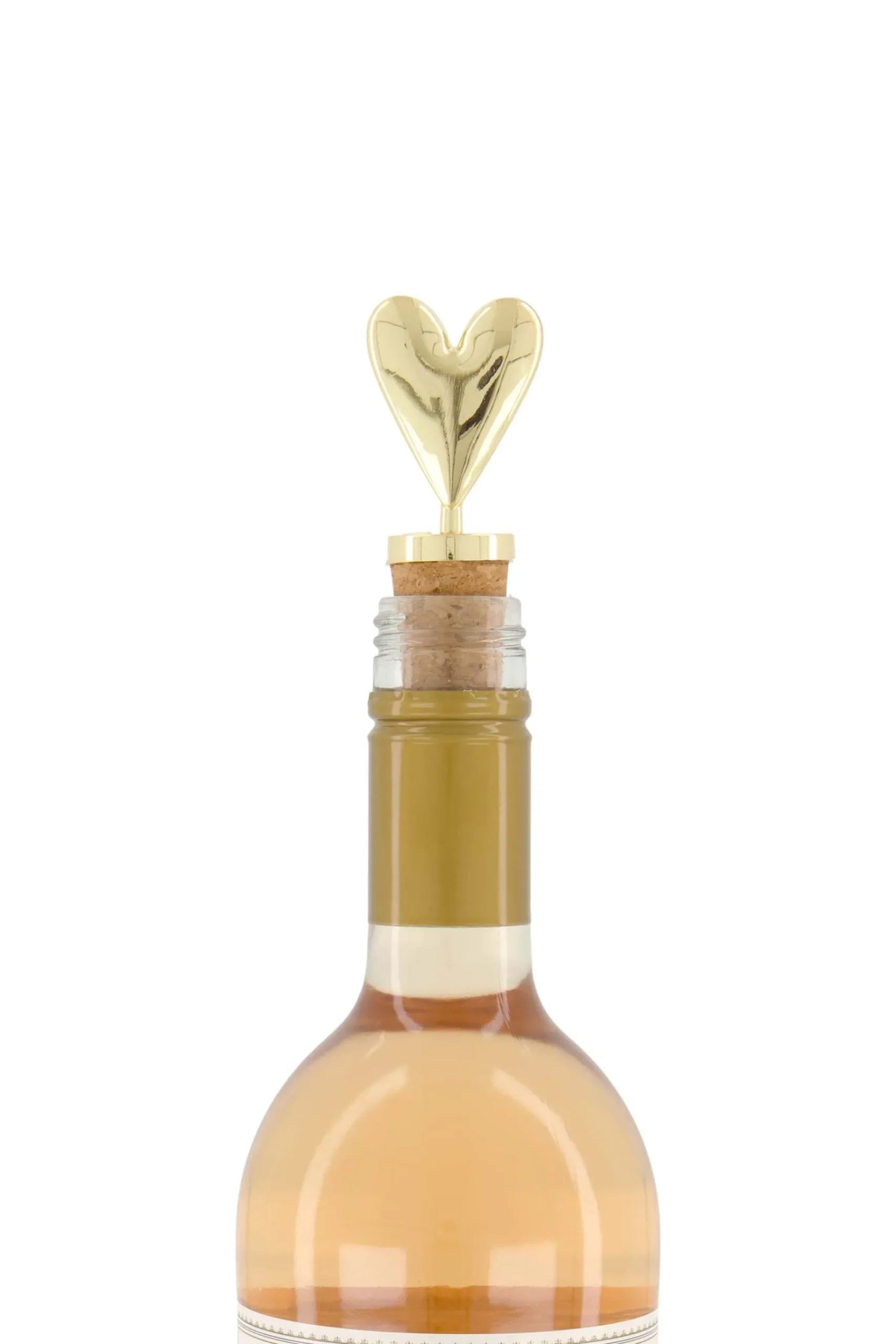 ZUSSS Keukenaccessoires*wijnstopper hartje goud
