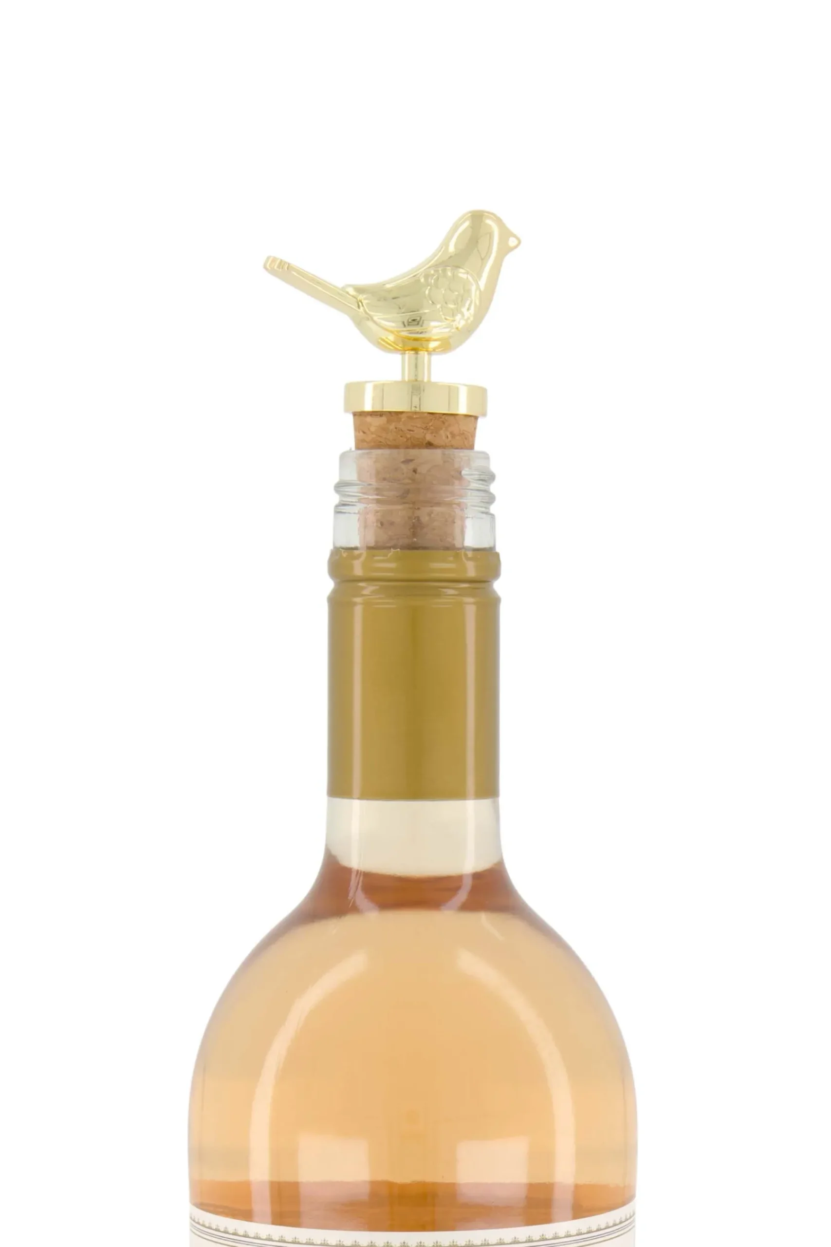 ZUSSS Keukenaccessoires*wijnstopper vogel goud