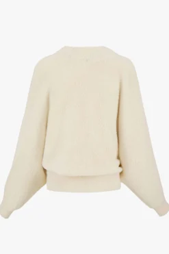 ZUSSS Truien*wikkel trui in fluffy garen creme