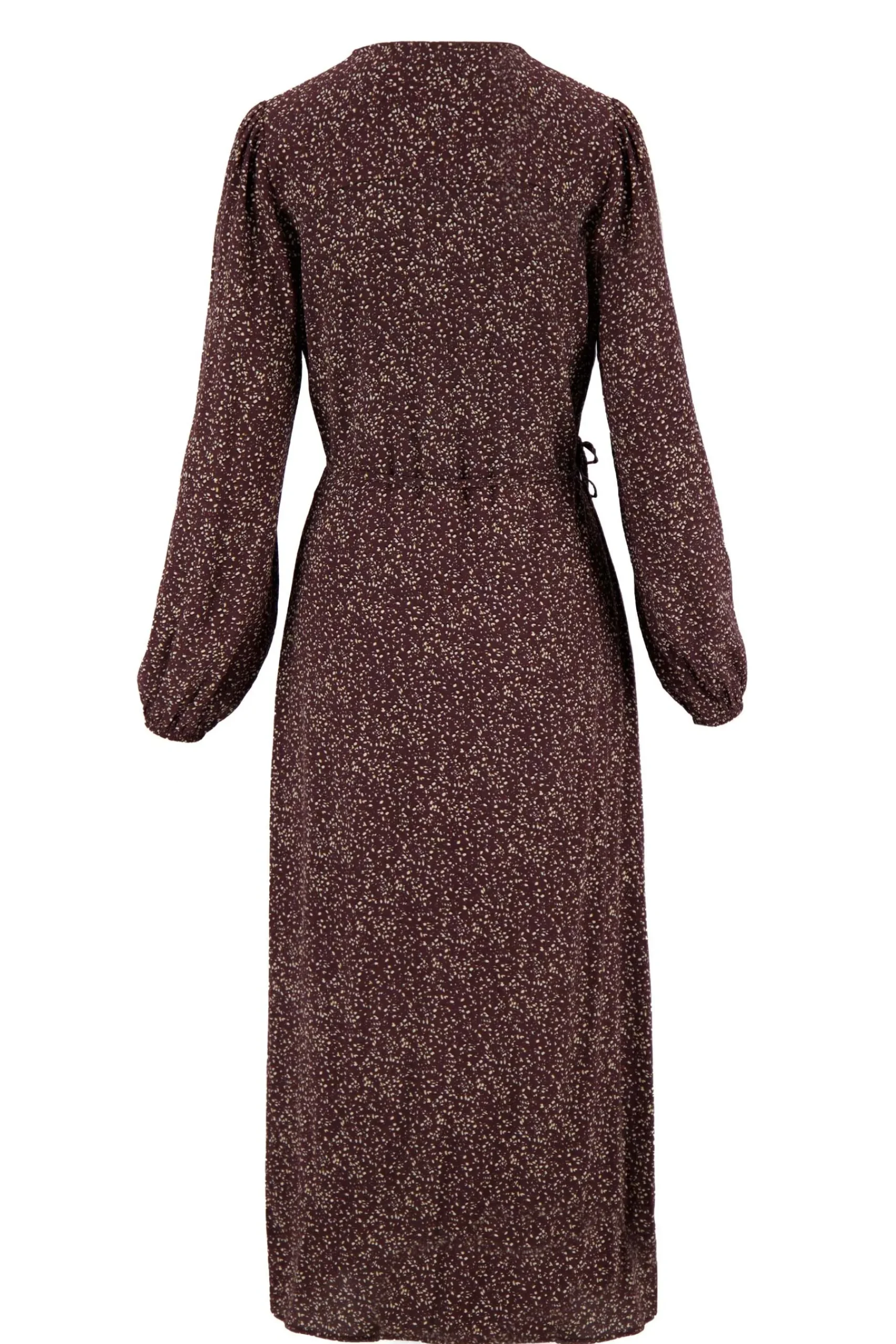 ZUSSS Jurkjes & Rokken*wikkeljurk met print chocoladebruin printchocoladebruin